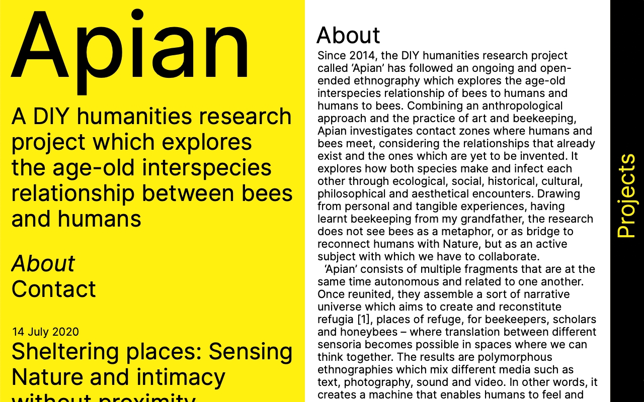 Apian – A ministry of bees investigating the relationships humans have developed with this species